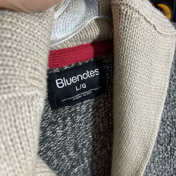 Bluenotes Cabin Sock Style Cardigan Unisex Size Large Cardigan Gray Pockets - Picture 11 of 15